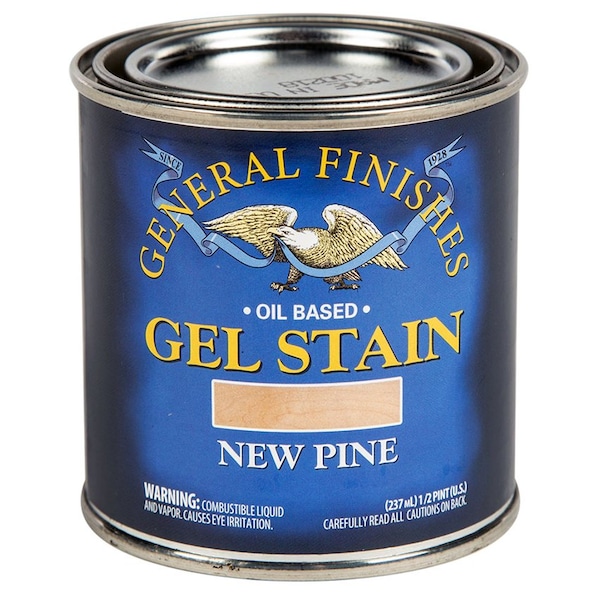 General Finishes 1/2 Pt New Pine Gel Stain Oil-Based Heavy Bodied Stain NPH - main